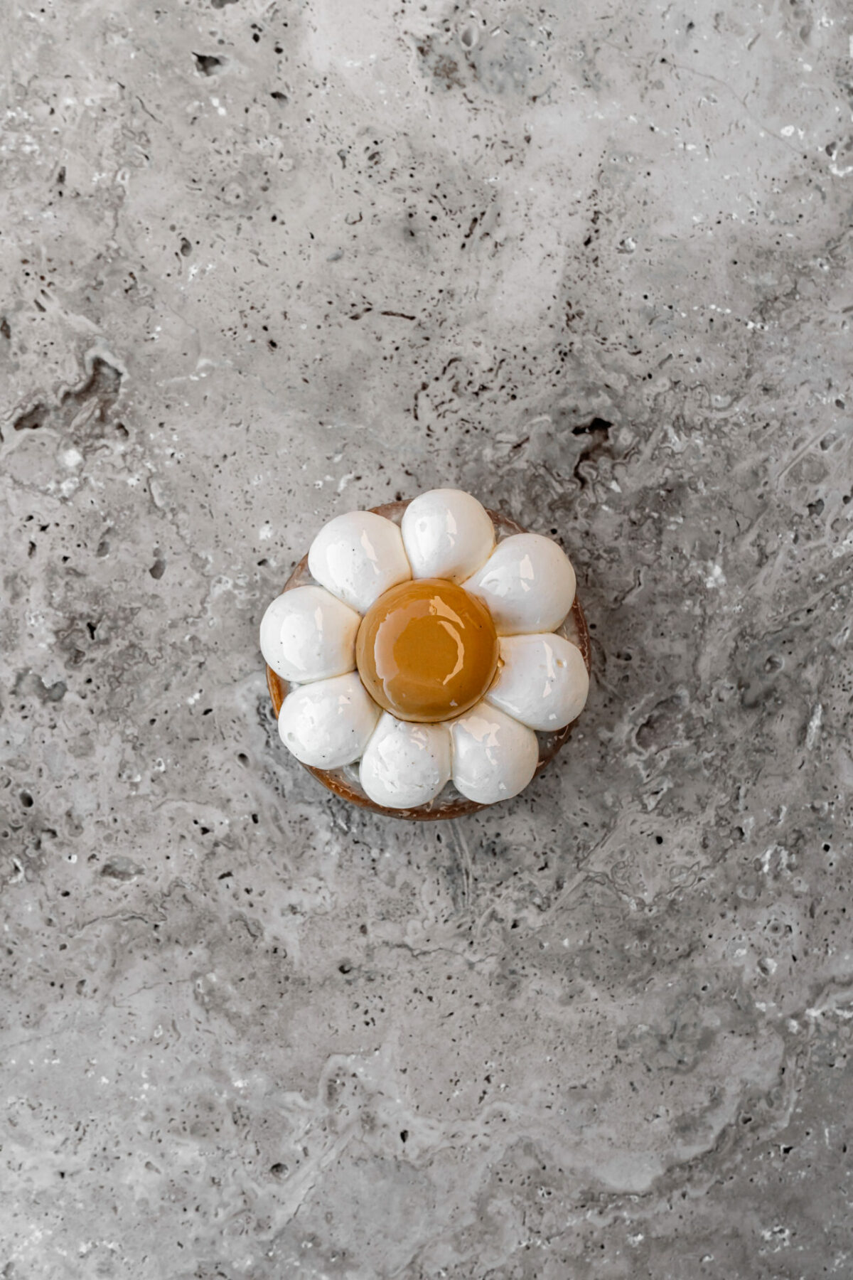 Fleur riz au lait caramel vanille